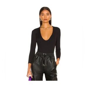 NWT Free People Close Call Duo Bodysuit Black
